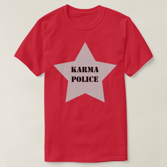Camiseta Estrella de la policía de Karma (Diseño del anverso)