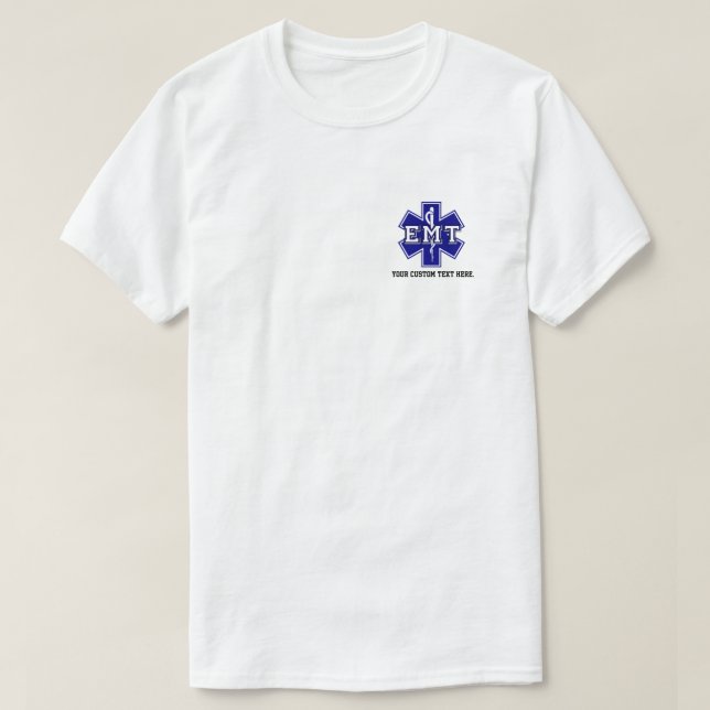 Camiseta Estrella De La Vida Personalizada SMO Blanco, cami (Diseño del anverso)