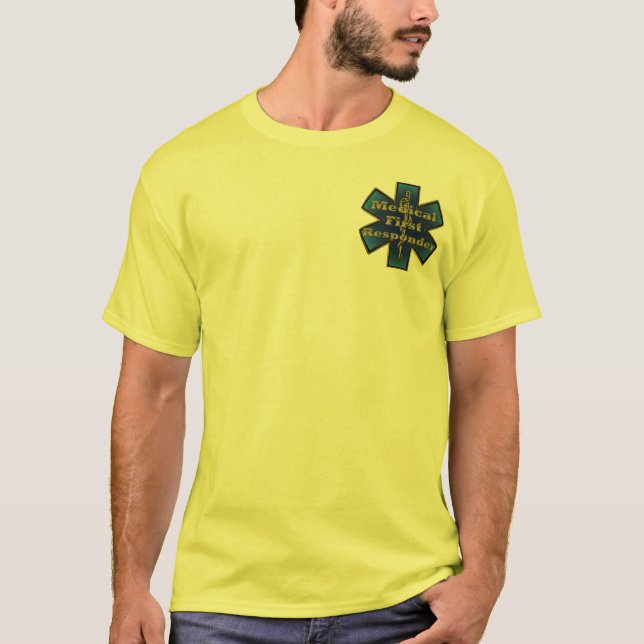 Camiseta Estrella de la vida - primer respondedor médico (Anverso)