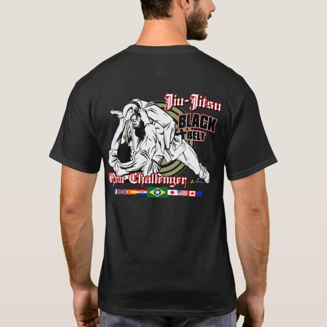Camiseta ¡Estrella de las banderas de Jiu-Jitsu…!!! (Reverso)