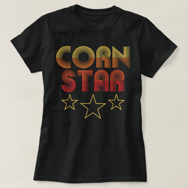 Camiseta Estrella de maíz - Gracioso equipo de Retro Cornho (Diseño del anverso)