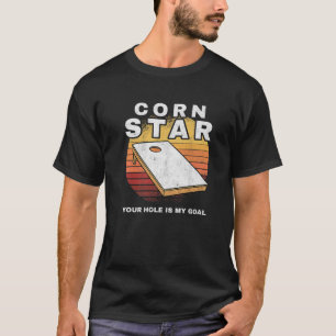 Camiseta Estrella de maíz Mens Tu Agujero Es Mi Cornhole De