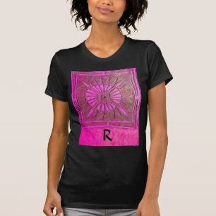 Camiseta ESTRELLA DE MAÑANA rosa, negro de fucsia, monogram