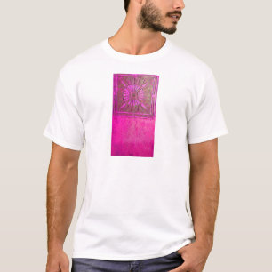 Camiseta ESTRELLA DE MAÑANA rosa, negro de fucsia, monogram