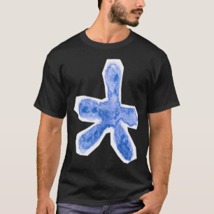 Camiseta Estrella de mar azul acuarela dibujada a mano