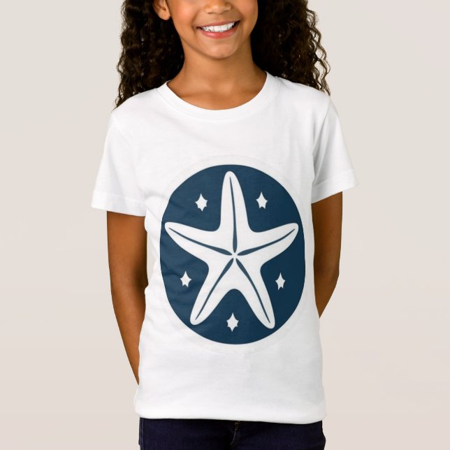 Camiseta Estrella de mar con Estrellas Blancas (Anverso)