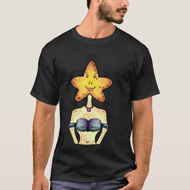 Camiseta estrella de mar de dibujos animados (Anverso)