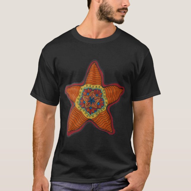 Camiseta estrella de mar naranja (Anverso)