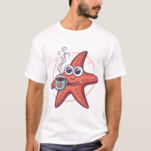 Camiseta Estrella de mar obsesionada con el café
