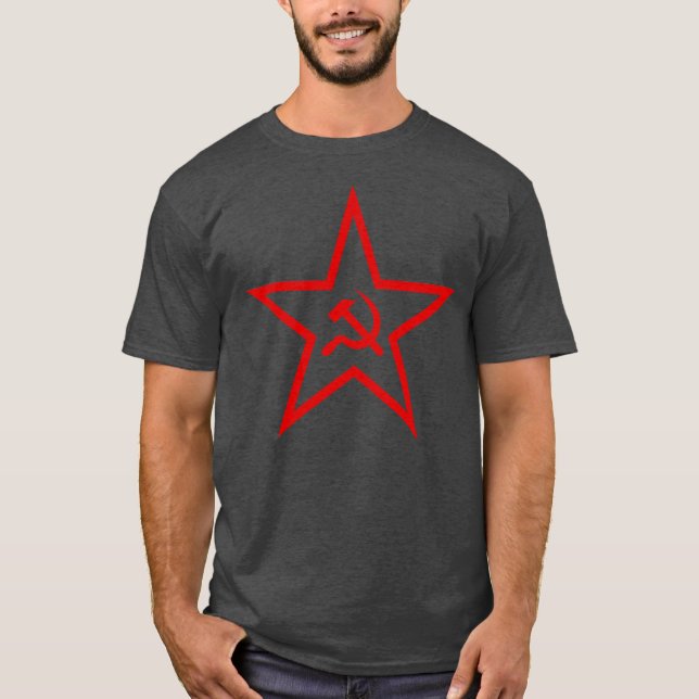 Camiseta Estrella De Martillo Y Aguja (roja) (Anverso)
