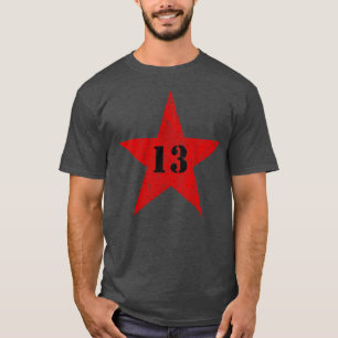 Camiseta Estrella de mi número de suerte - número 13 - (roj