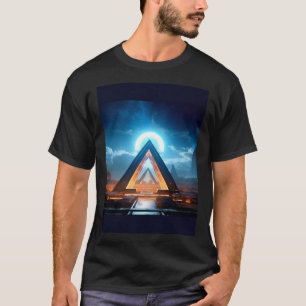 Camiseta Estrella de neom bioluminicante frente a una