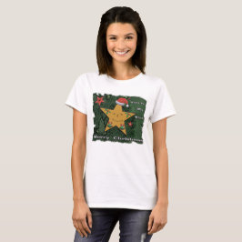Camiseta Estrella de pan de jengibre navideño
