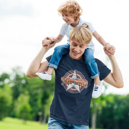 Camiseta Estrella de papá superior y escudo el Día del Padr