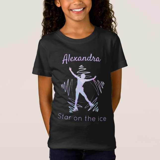 Camiseta Estrella de patinaje artístico sobre cristales de  (Anverso)