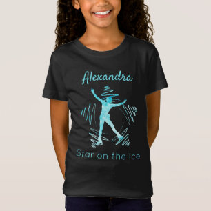 Camiseta Estrella de patinaje artístico sobre hielo azul c