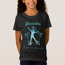 Camiseta Estrella de patinaje artístico sobre hielo azul co