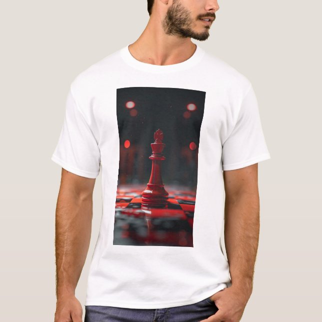 Camiseta Estrella de piezas de ajedrez del Rey Rojo - Camis (Anverso)