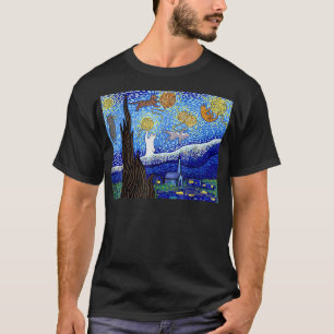 Camiseta Estrella de pintura de Starry Night Vincent van Go