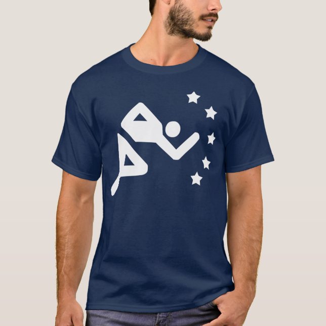 Camiseta Estrella de pista retra (Anverso)