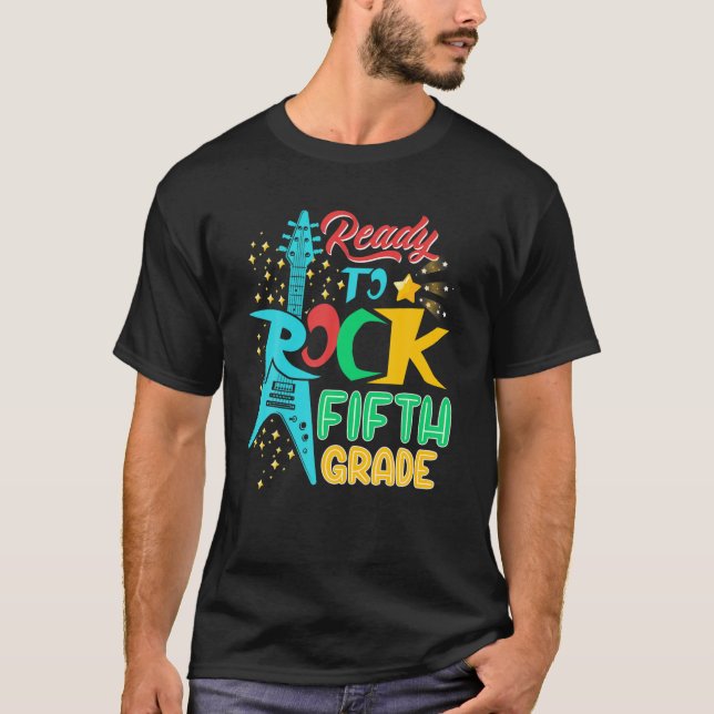 Camiseta Estrella De Rock De Quinto Grado Listo Para Rodar  (Anverso)