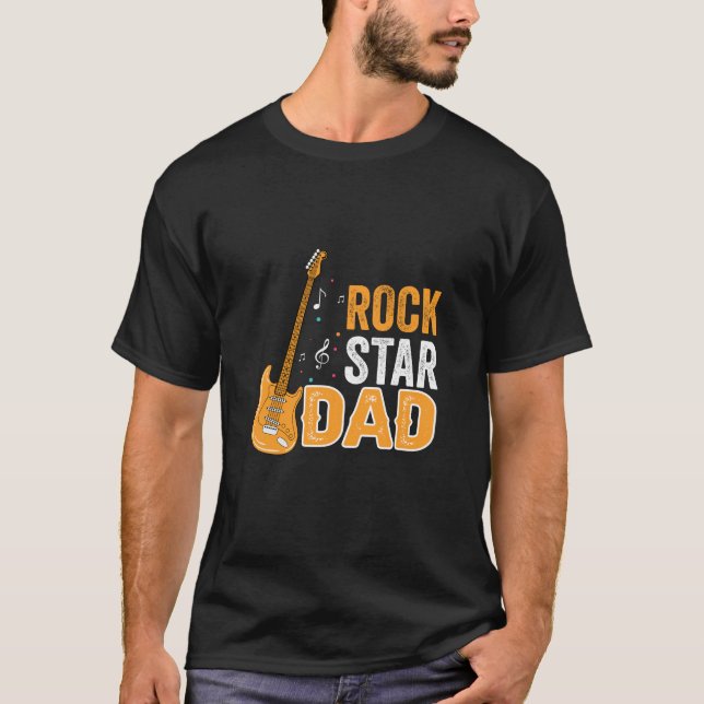 Camiseta Estrella de rock del Día del Padre (Anverso)