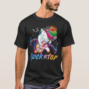 Camiseta estrella de rock Guitarrista de música rock cantan