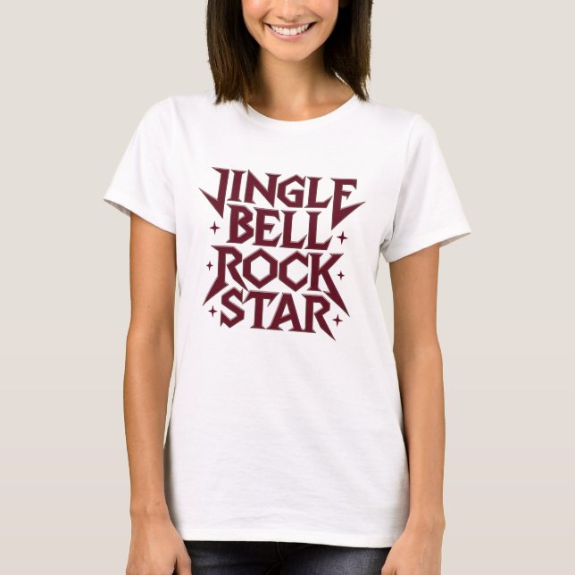 Camiseta Estrella de rock Jingle Bell (Anverso)