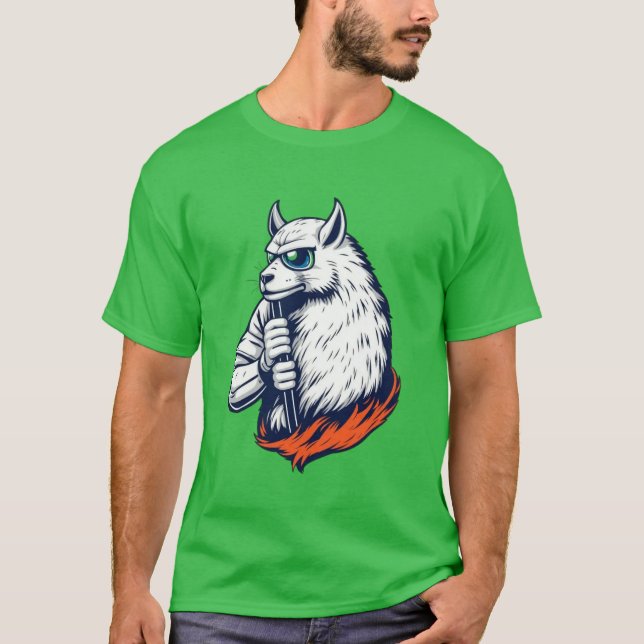 Camiseta Estrella de Rock Llama Genial (Anverso)