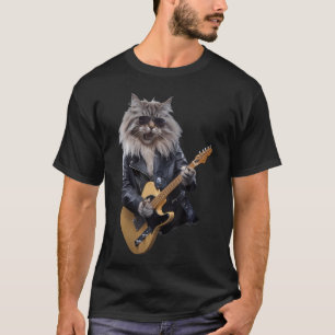 Camiseta Estrella de Rock Tocando Guitarra para Hombres