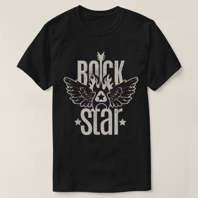Camiseta Estrella de Rock Vintage (Diseño del anverso)