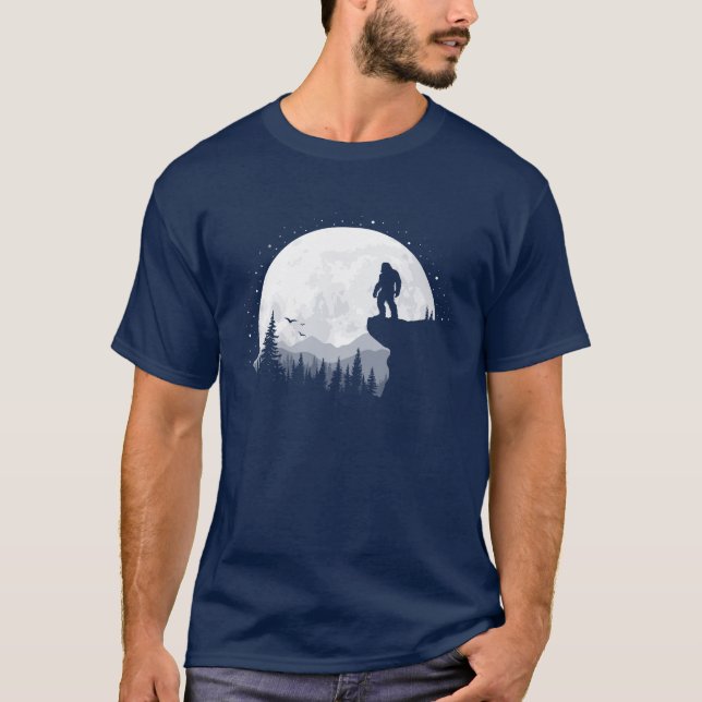 Camiseta Estrella de Sasquatch de pie grande Luna llena (Anverso)