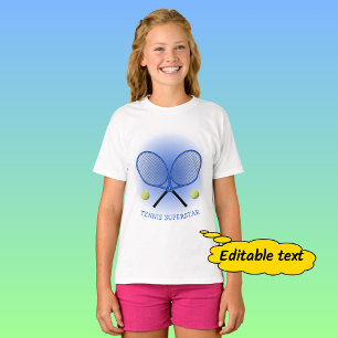 Camiseta Estrella de tenis azul añadir nombre o texto