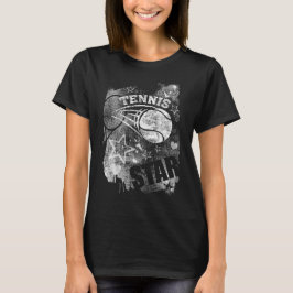 Camiseta Estrella de tenis, tenis negro