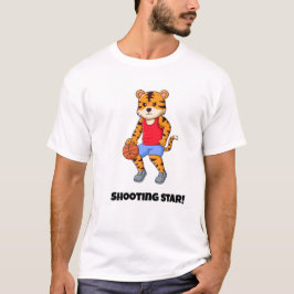 Camiseta Estrella de tiro! un divertido Cat-Basketball