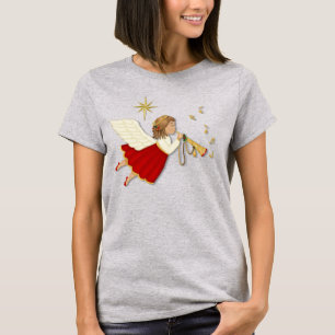 Camiseta Estrella de Trumpet Angel y Navidades
