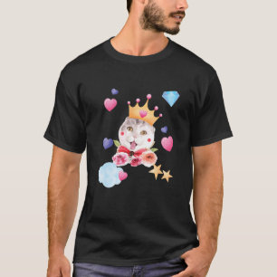 Camiseta Estrella del Diamante del corazón de la reina de l