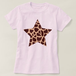 Camiseta Estrella del estampado de girafa