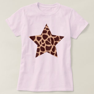 Camiseta Estrella del estampado de girafa