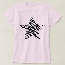 Camiseta Estrella del estampado de zebra
