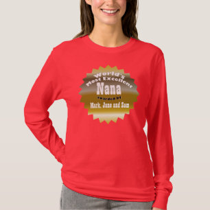 Camiseta ESTRELLA DEL ORO. Nana más excelente del mundo