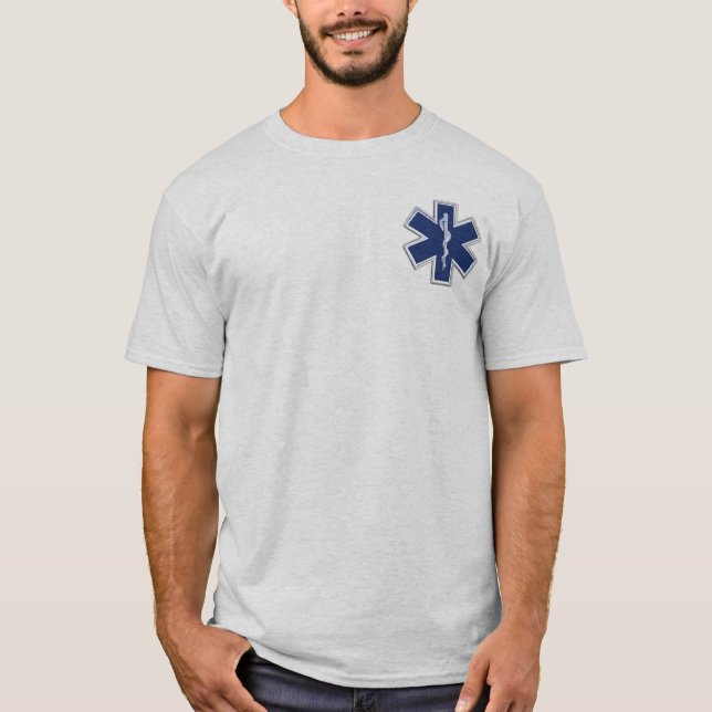 Camiseta Estrella del paramédico de la vida en fibra de (Anverso)