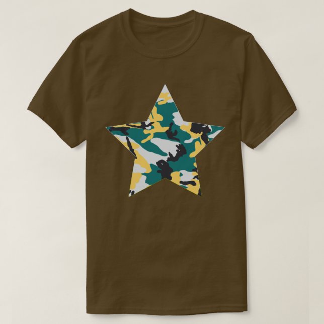 Camiseta Estrella del patrón de camo a orillas del lago (Diseño del anverso)