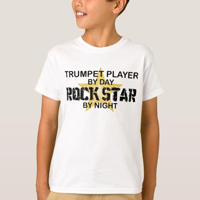 Camiseta Estrella del rock de la trompeta por noche (Anverso)
