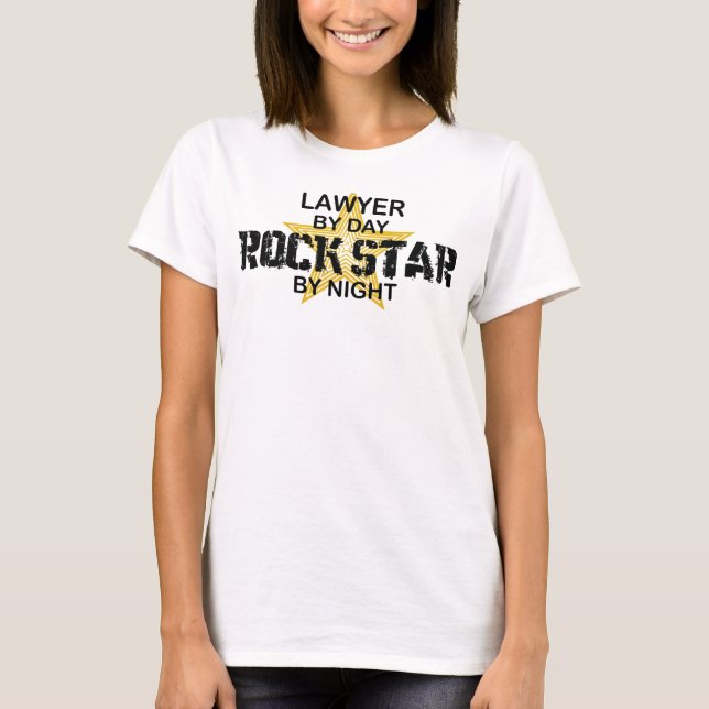 Camiseta Estrella del rock del abogado por noche (Anverso)