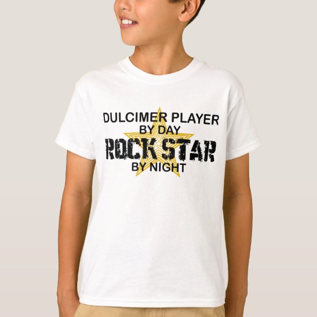 Camiseta Estrella del rock del Dulcimer por noche (Anverso)