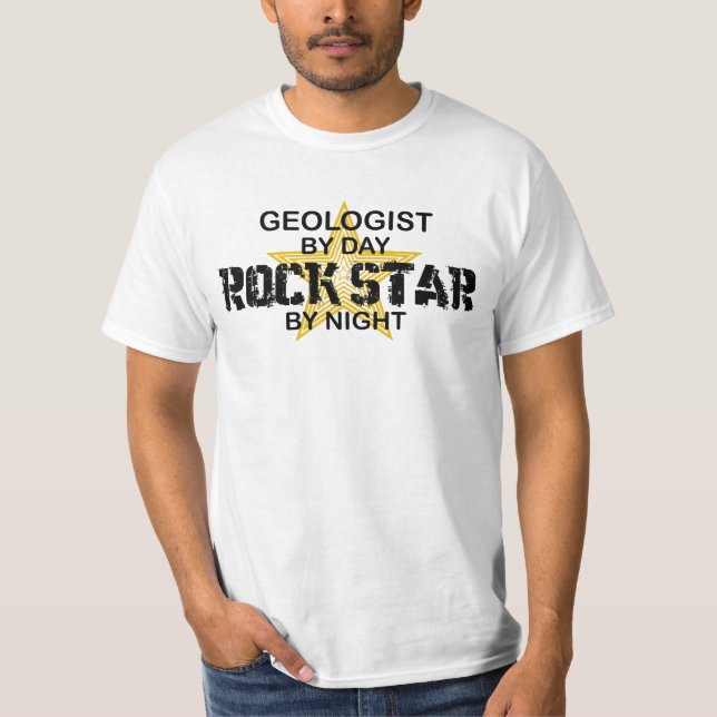 Camiseta Estrella del rock del geólogo por noche (Anverso)