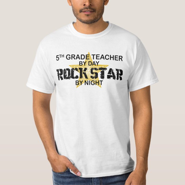 Camiseta Estrella del rock por la noche - 5to grado (Anverso)