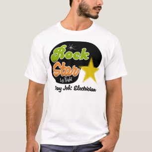 Camiseta Estrella del rock por noche - electricista del