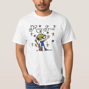 Camiseta Estrella del rock rubia del muchacho
